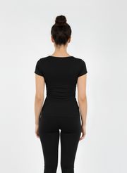 T-shirt manches courtes col rond black